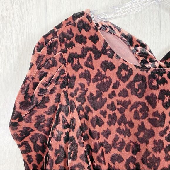 Anthropologie | Dolan | Charley Velvet Leopard Blouse Size Medium - Picture 4 of 7